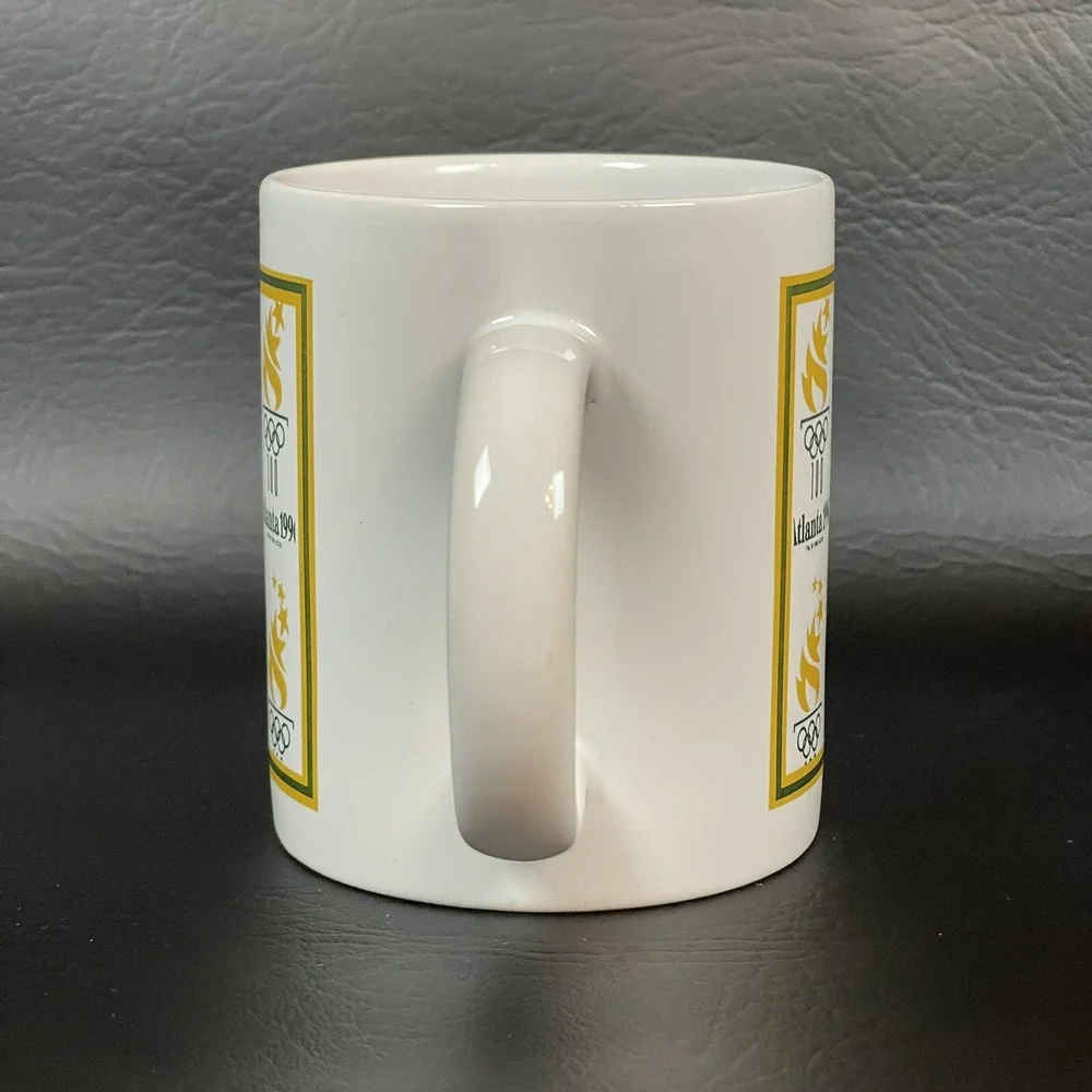 Vtg 1996 Summer Olympics Atlanta Coffee Mug Cup Torch Pat Singer Pair Lot of 2